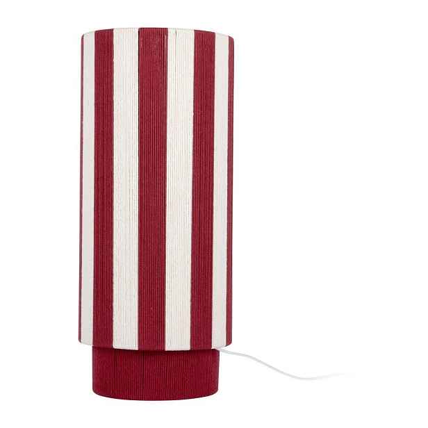 Červená/bílá provazová stolní lampa (výška 58 cm) Vienna Stripes – Leitmotiv