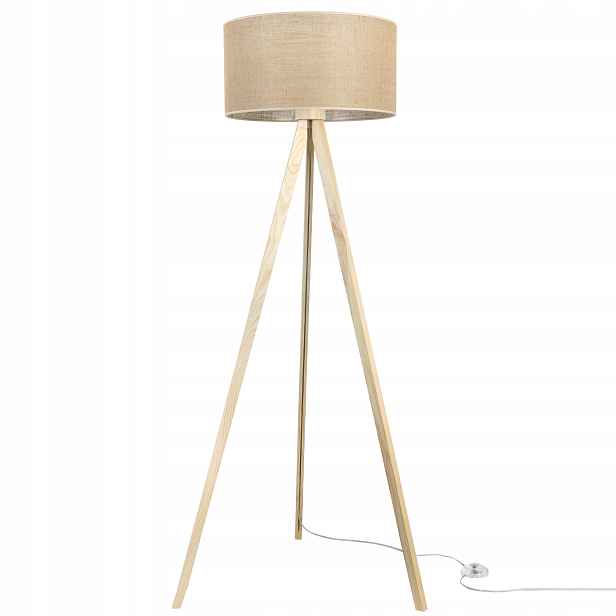 Stojací Trojnožková Lampa S Jutovým Stínítkem Boho Japandi Do Ložnice Pl
