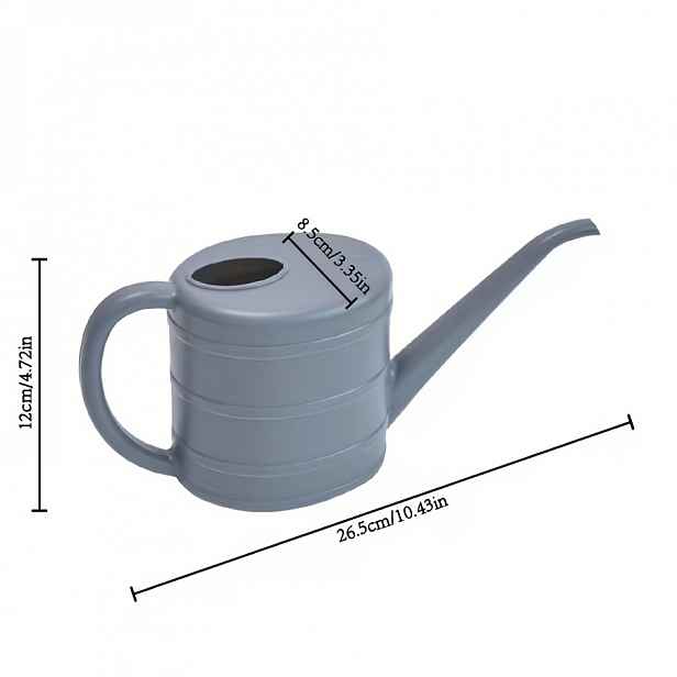 TEMU Plastová konev, zavlažovací nástroj, dlouhou hubicí, kompaktní a snadná, určená pro pokojové i venkovní rostliny, objem 800 ml, nerozbitná