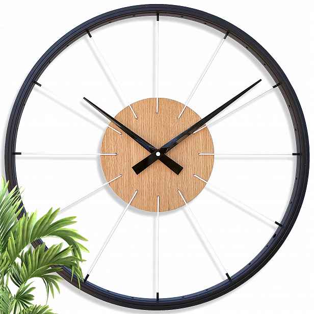 Velký kovový hodinový stroj Loft na kolo Romuś 52 cm