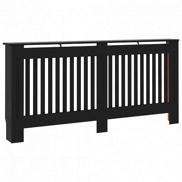vidaXL Kryt na radiátor černý 172 x 19 x 81,5 cm kompozitní dřevo