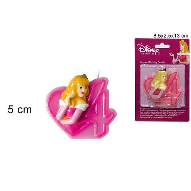 PROHOME - Svíčka číslice 4 Princess
