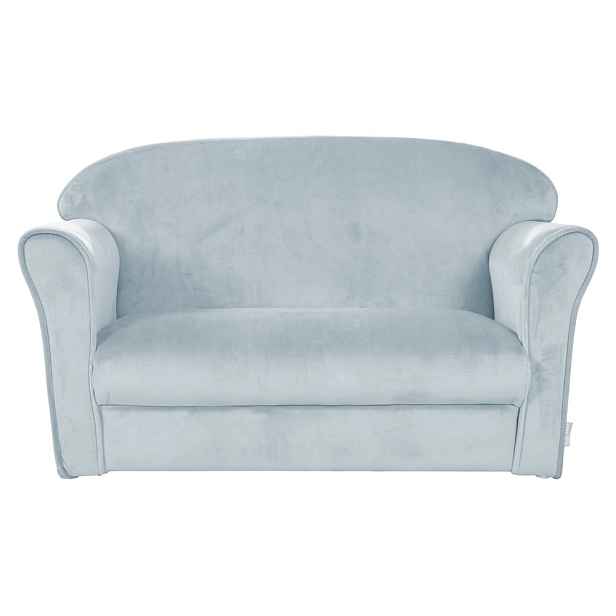 Světle modrá sametová dětská pohovka 78 cm Lil Sofa – Roba