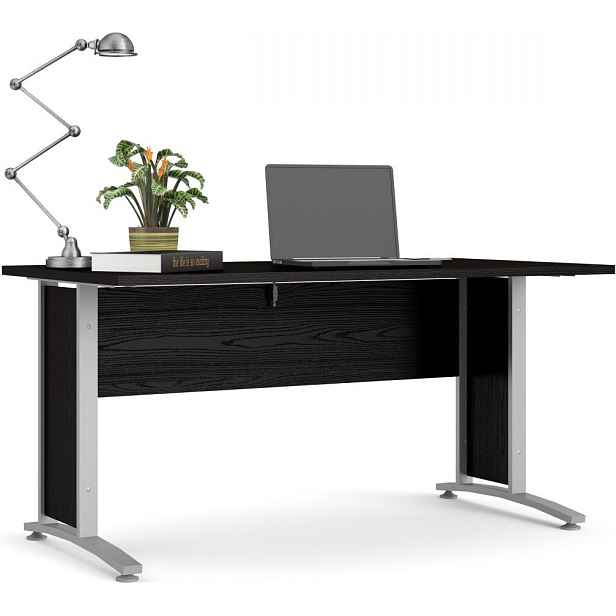 Tvilum Psací stůl Officer 80400/71 150 cm černý/stříbrný