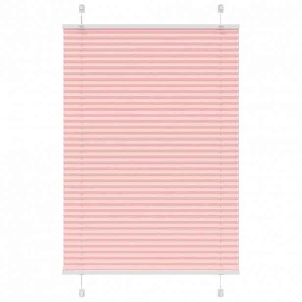 vidaXL Plisovaná roleta růžová 90x150 cm Šířka látky 89,4 cm Polyester