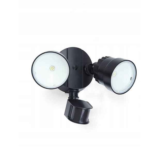 Venkovní nástěnné svítidlo Lutec Shrimp Led 15W Snímač pohybu IP54 Černý