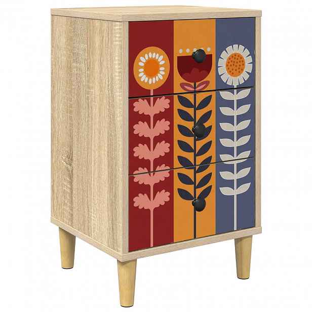 vidaXL Noční skříňka ESSEN Dub sonoma 36 x 33 x 60 cm Kompozitní dřevo