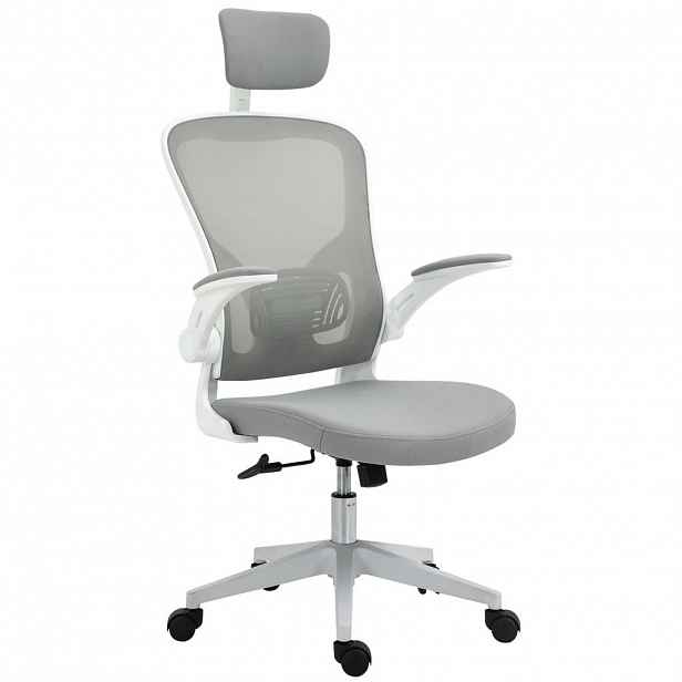 Vinsetto KANCELÁŘSKÁ ŽIDLE ergonomická kancelářská židle s houpací funkcí opěrka hlavy šedá