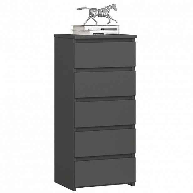 RAUMHIRSCH FURNITURE KOMODA grafitově šedá 92/40/35