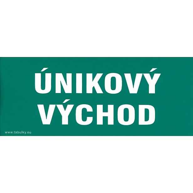 Samolepka informační Únikový východ 210×87 mm