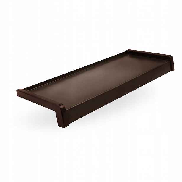Vnější parapet Ocel Ocelový, Alu Krytky šířka 27,5 cm délka 50 cm Hnědý