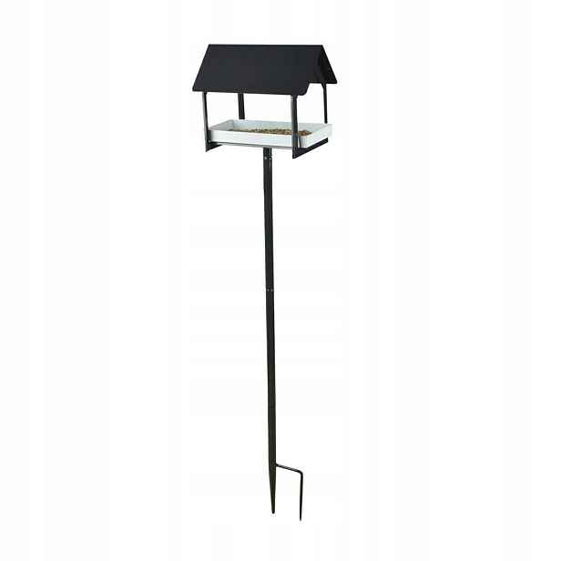 Krmítko pro Ptáky Ocelové Moderní stojící na noze k zapíchnutí 126 cm