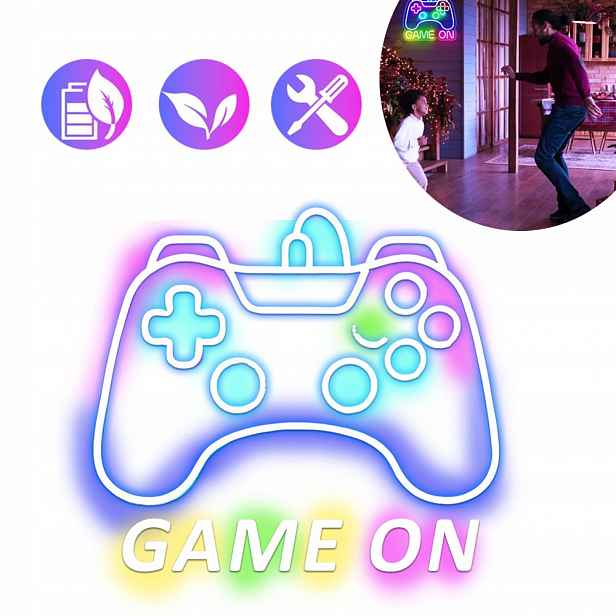 Led Neonový Herní Znak Dárek Pro Chlapce, Neonový Znak Pro Hráče