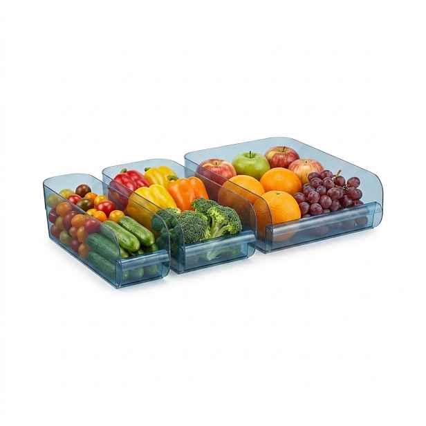 Sada 3ks organizérů do vestavné lednice, ROTHO LISKAMM 44 x 28 x 9 cm