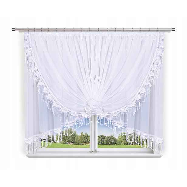 Záclona 400x160 "Pusinka" bílá voál, guipure