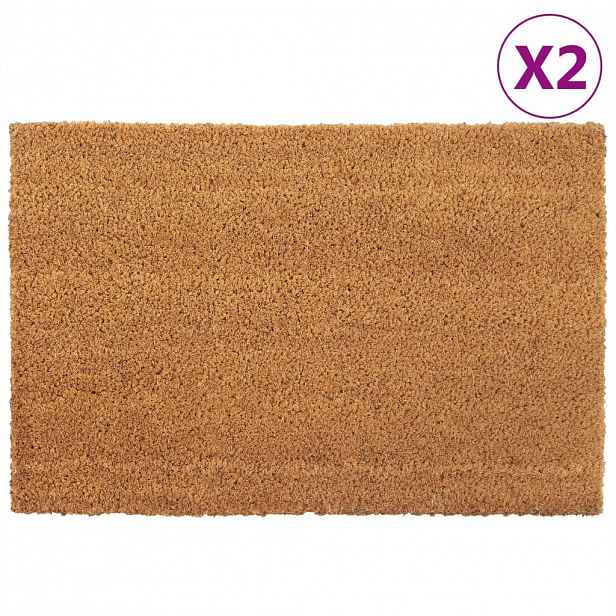 vidaXL Rohožky před dveře 2 ks přírodní 40 x 60 cm kokosové vlákno