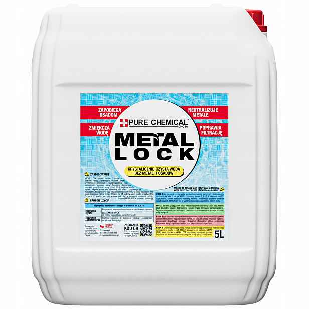 Metal Lock Chemie Do Bazénu Odstraňování Usazenin Vápníku A Kovů Z Vody 5 l