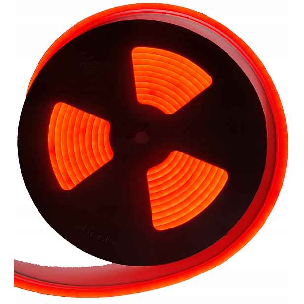 Neon Led Červený jednostranný 6x12 Flex 12V 5 m