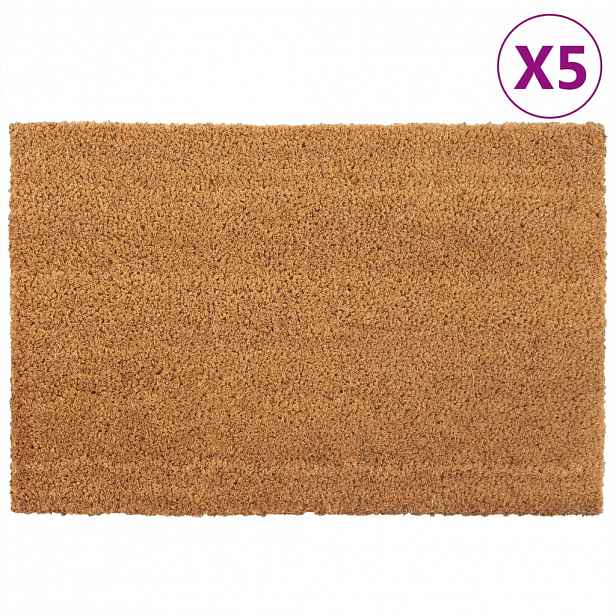 vidaXL Rohožky před dveře 5 ks přírodní 40 x 60 cm kokosové vlákno