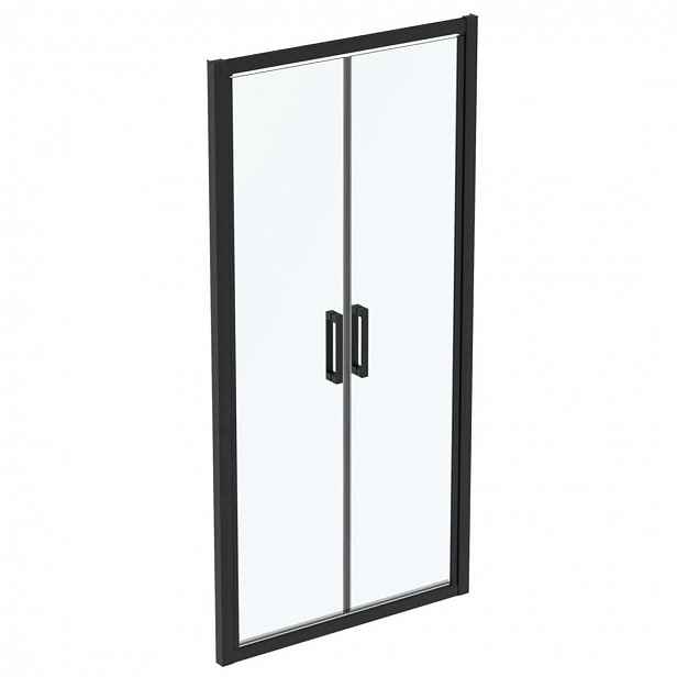 Ideal Standard Connect 2 - Sprchové dveře 90 cm, černá/čiré sklo K9294V3