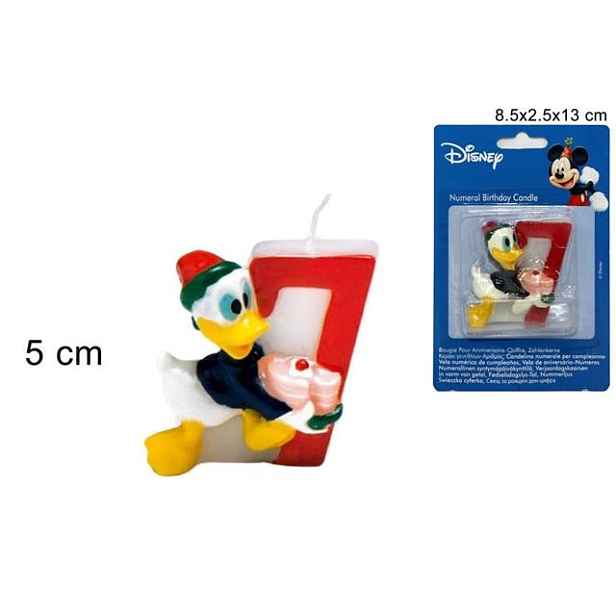 PROHOME - Svíčka číslice 7 Disney