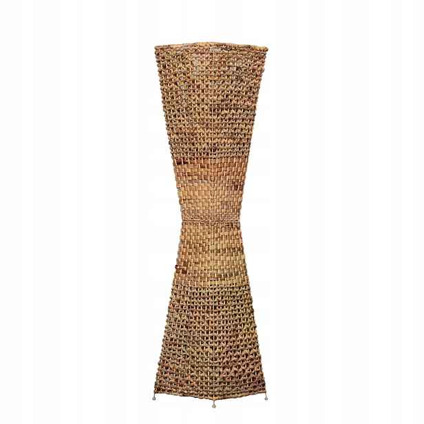 Stojací lampa boho, pletená z vláken, hnědá, 130 cm Abruzzo
