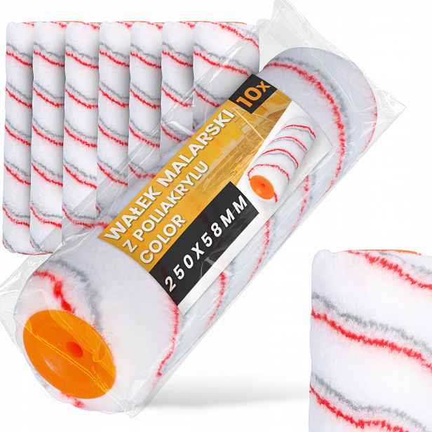 10 x Malířský Váleček 25 cm Malování Barvy Akrylových laků Vložka Zásoba Sh-t