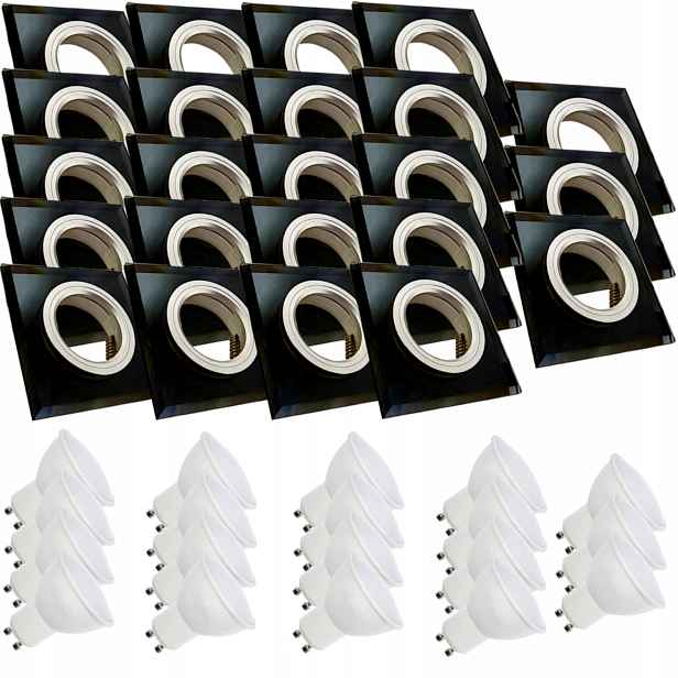 23 x Skleněná Stropní Svítidla Zapuštěná Do Stropu Křišťál Led Žárovky 5W