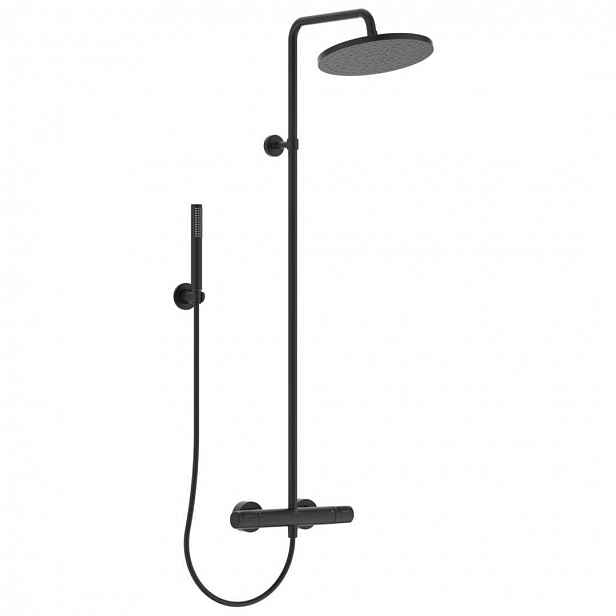 Ideal Standard CeraTherm - Sprchový set T25 s termostatem, 30 cm, 1 proud, černá BC748XG