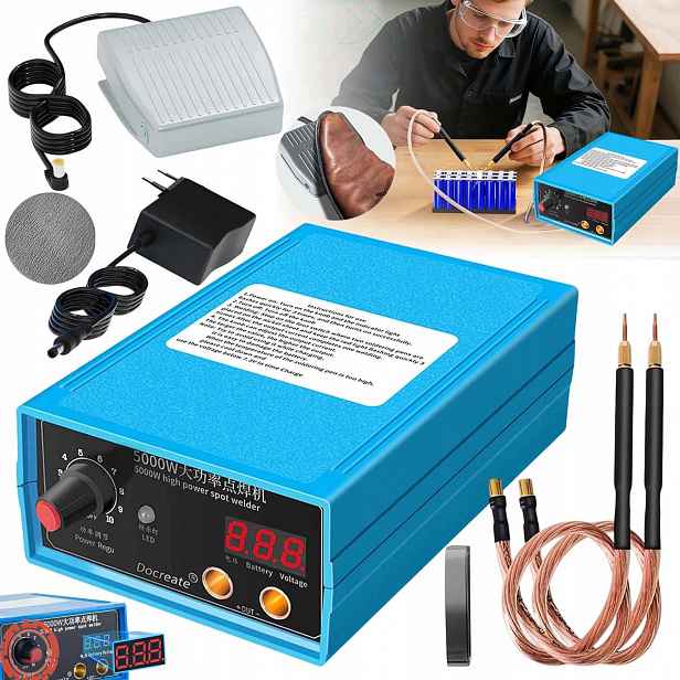 Přenosná Bodová Svářečka S Dvojitým Impulsem O Výkonu 5000 W Až 0.1-0.15 MM
