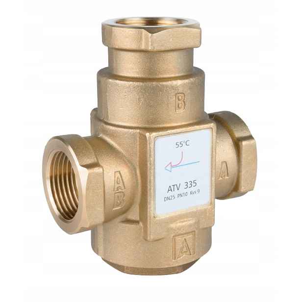 Teplotní Ventil Ochrany Návratu Kotle Atv 335 DN25 Ø 1" Cal 9 m³/h 55°C