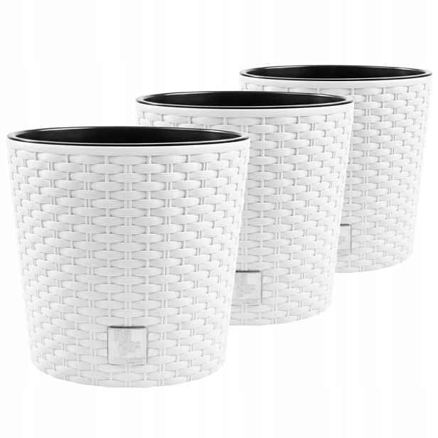 3X Rato DRTUS400L Květináč imitace ratanu