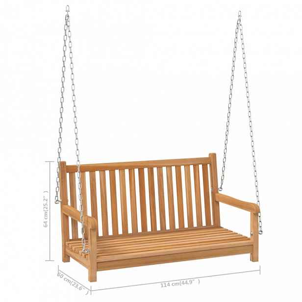 Houpací lavice teakové dřevo 114 cm