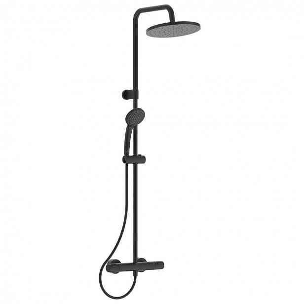 Ideal Standard CeraTherm - Sprchový set T25 s termostatem, 20 cm, 1 proud, černá A7546XG