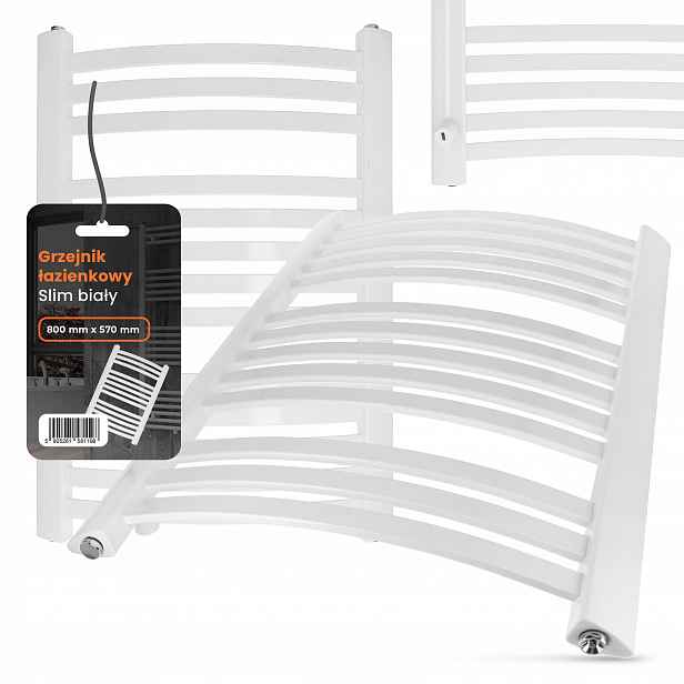 Koupelnový radiátor Slim Žebříkový radiátor 800 x 570 mm Bi 2G-P