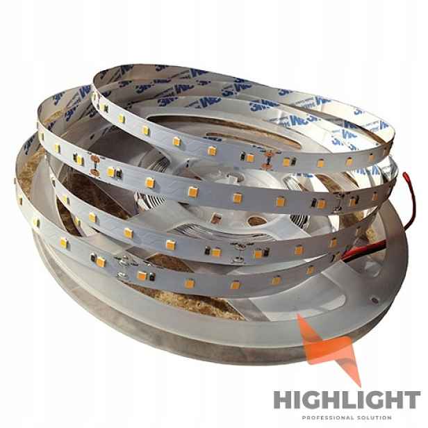 30 m Led páska Bílá Teplá 24V 12W 60led/m 2835 Profesionální 3000K Mono