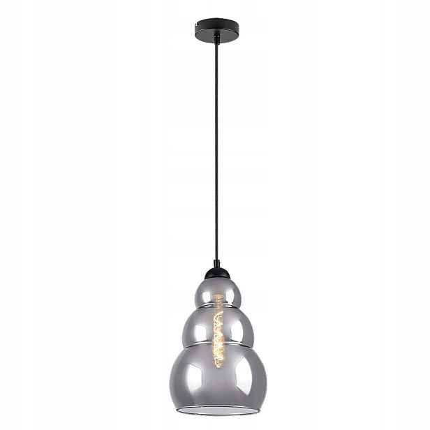Černá závěsná lampa Salvatore s měkkým světlem nad stůl Rabalux