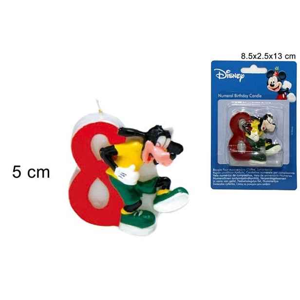 PROHOME - Svíčka číslice 8 Disney