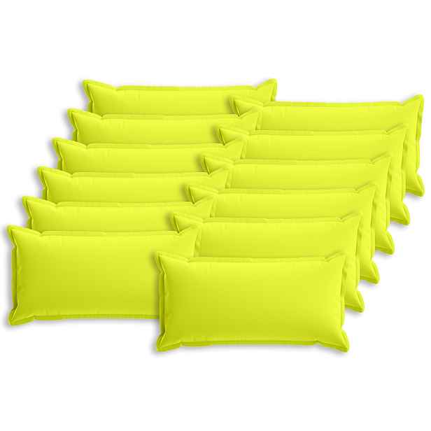 vidaXL Polštář s polštářem HOUTEN 12 ks Jasně zelená Polyester