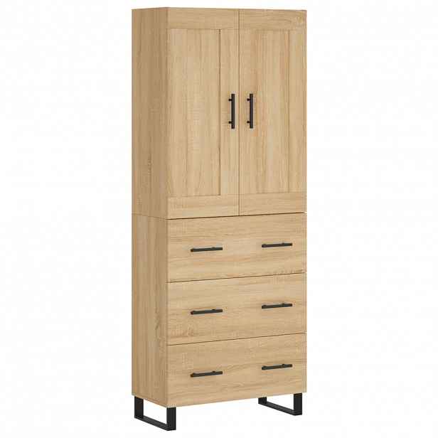 vidaXL Skříň highboard dub sonoma 69,5 x 34 x 180 cm kompozitní dřevo