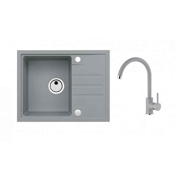 Alveus - Set dřezu Intermezzo 30 a baterie Kati, concrete SETA25844