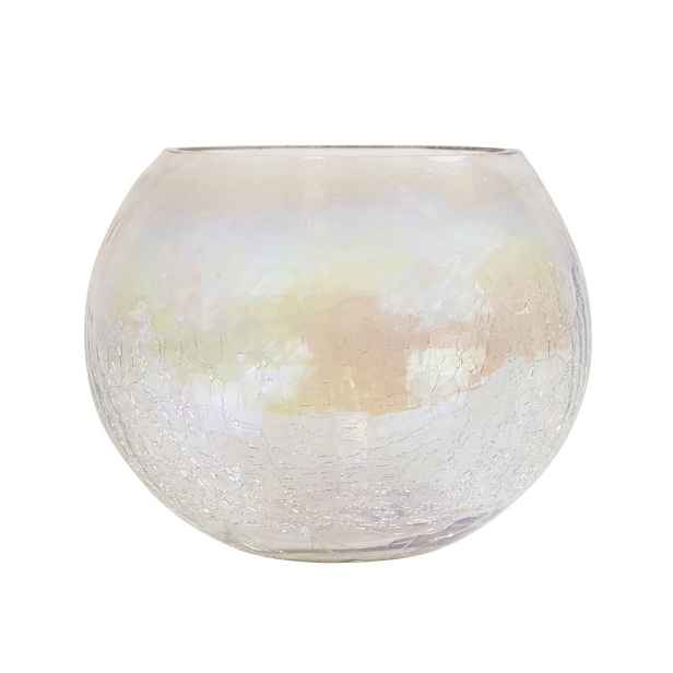 Skleněný duhový svícen s popraskanou strukturou - Ø15*12cm Mars & More