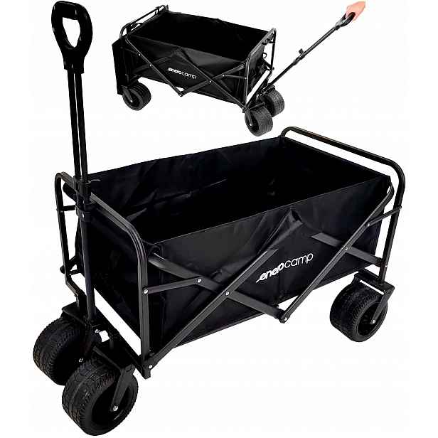 Turistický Plážový Vozík Skládací 90x57x73-96CM S Rukojetí 85L 225kg Nosnost
