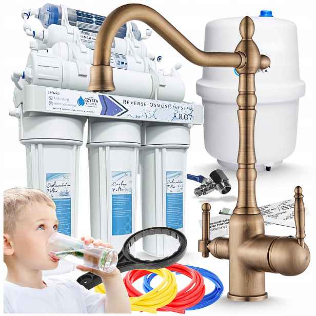 Reverzní Osmoza Filtr pro pitnou vodu Ionizátor Strukturátor RO7 Set