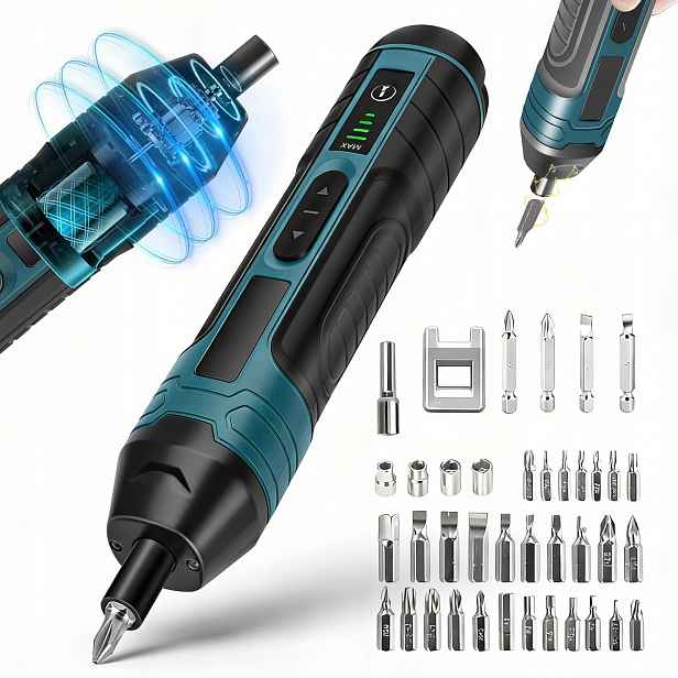 Multifunkční Sada Elektrických Šroubováků 3.7 V 32 Vrtáků