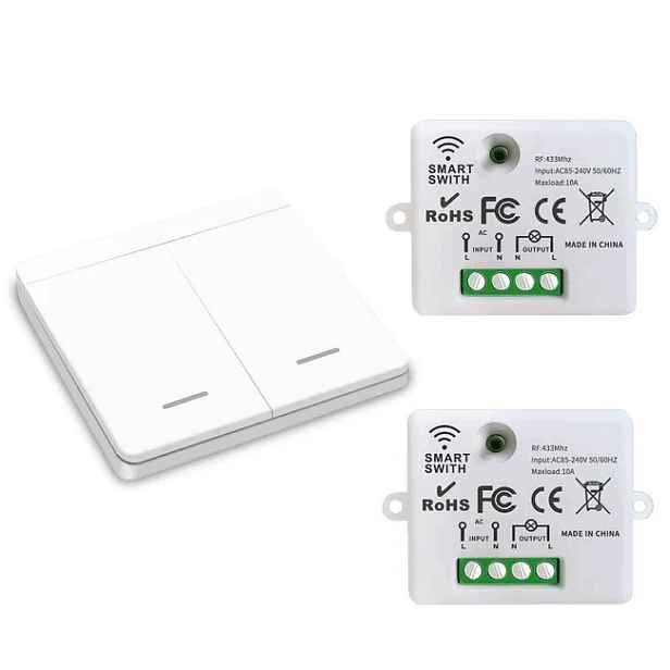 Bezdrátový spínač DieseRC 433MHz 10A 230V relé do 1500W