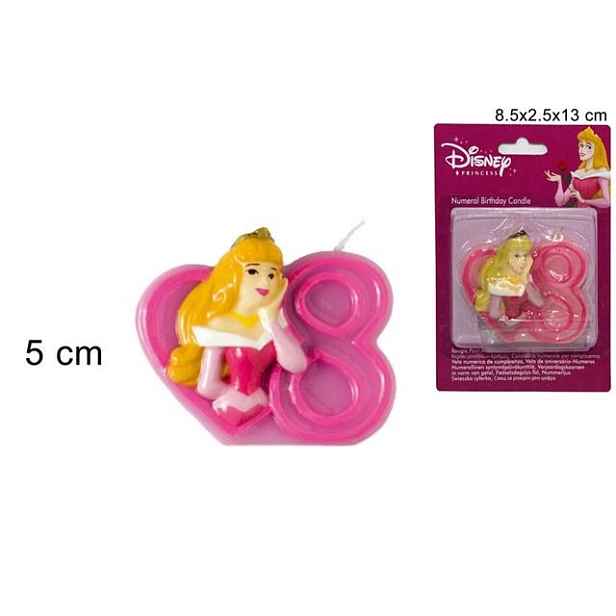 PROHOME - Svíčka číslice 8 Princess