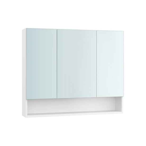 SONGMICS Koupelnová zrcadlová skříňka Vasagle Masli 90 cm bílá