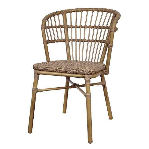Venkovní bistro židle La Rochelle s výpletem - 62*53*82 cm Chic Antique