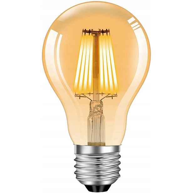 Žárovka Led E27 12W 100W 1320lm 3000K Teplá filamentová Amber sada x 10